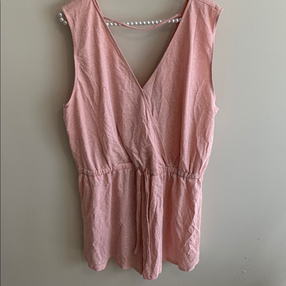 Pink Sleeveless Jumpsuit